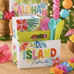 Luau Vibes Napkin & Utensil Caddy